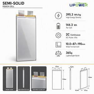 Baterai Semi-Solid State ULi 400Wh/kg 3.7V 39Ah dengan Pengosongan Tinggi, Baterai Densitas Energi Tinggi, Sel Pouch Li-ion untuk UAV/eVTOL - Product Image 2