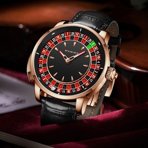 Montre pour homme de la série Player Gambling, design sportif, entièrement automatique, mécanique, thème jeu de roulette européenne et poker, idéale pour les soirées - Product Image 2
