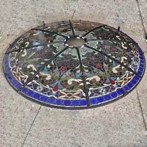 Dôme en verre Tiffany personnalisé directement de l'usine, dôme de plafond en verre teinté pour église, à vendre pour hôtel, maison, toit en verre, ou comme élément architectural. - Product Image 2