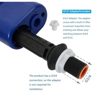 Ensemble de remplacement de vanne de remplissage pour toilettes légères, pièce de réparation de vanne de chasse d'eau pour réservoir de toilettes avec installation rapide - Product Image 4