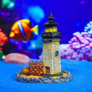 Fish Tank Décoration <span class=keywords><strong>Phare</strong></span> Château Évasion Maison Aquarium Fish Tank Aménagement Paysager - Product Image 2