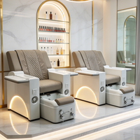 Équipement de salon de beauté et de manucure moderne fauteuil de massage électrique manucure fauteuil de pédicure de luxe avec lumières LED