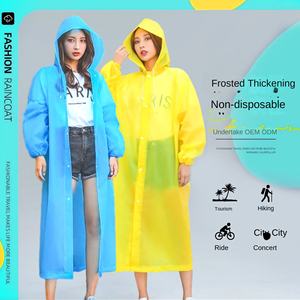 Capa de Chuva Transparente EVA Nova de 2025, Venda Quente, Capa Longa Reutilizável, Leve, Respirável, Impermeável, Poncho com Capuz, Preço Acessível - Product Image 1