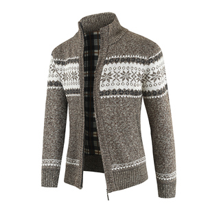 ODM/OEM <strong>Men</strong> Sweater Supplier Male Knit <strong>Cardigan</strong> Computerize Knitting Long Sleeve Stand Neck Zipper up Sweater <strong>Cardigan</strong> for <strong>Men</strong> - Product Image 5