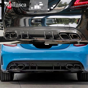 สำหรับ C-Class W205 4 ประตู รุ่น AMG สไตล์คาร์บอนไฟเบอร์  ลิ้นกันชนหลัง  ดิฟฟิวเซอร์หลัง ปี 2015-2021 - Product Image 2