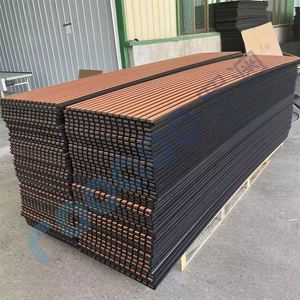 Décoration intérieure Akupanel Office Studio Décorations murales en bois mdf Plafond Panneaux muraux 3D cannelés Panneaux muraux acoustiques - Product Image 3