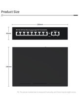 Switch PoE de 8 Puertos 10/100Mbps + 2 Puertos Gigabit Uplink No Administrado, 48V, Compatible con VLAN, Plug-and-Play para Cámaras IP Hikvision y CCTV