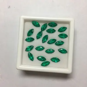 Marquise Shape Hyderthermal Emerald Lab Grown Emerald for Jewelry