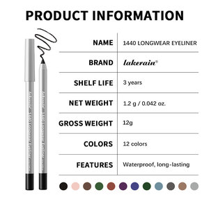 Delineador de Ojos Lakerain de Larga Duración 24h, Resistente al Agua, a Prueba de Manchas, Aplicación Suave y Precisa, Delineador Smokey en 12 Colores - Product Image 4