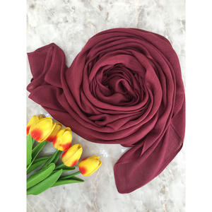 ฮิญาบผ้าฝ้ายบาง100% คุณภาพสูงผ้าคลุมไหล่ลายสก็อต35สีผ้าโพกหัวมุสลิมอุปกรณ์เสริมของชนชาติมุสลิมระดับพรีเมียม - Product Image 2