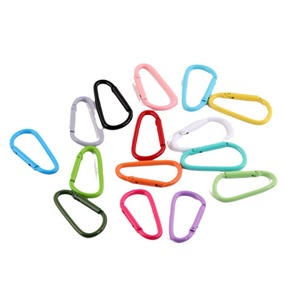 Colorful Zinc Alloy Carabiners D Shape Portable Keychain Accessories For DIY Jewelry Making <b>Spring</b> 2024 - Product Image 5