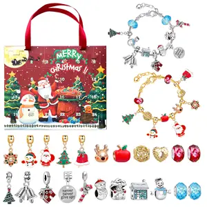 Weihnachten Überraschung Charm Armband Making Kit Mädchen Weihnachts geschenke Weihnachten Blind Box Armband Set DIY Armband Kit für Mädchen