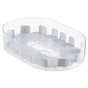 Rotating Beverage <b>Rack</b> 360 Degree Turn Refrigerator Storage Tray For Bottles And <b>Drinks</b> Transparent Round Design - Product Image 2