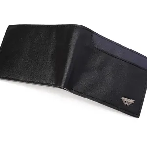 패션 빈티지 지갑 남성 pu 가죽 짧은 트리플 폴드 지갑 사용자 정의 로고 시각화 창이있는 가죽 남성 지갑