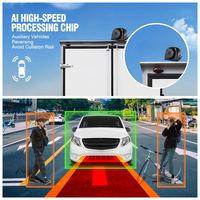 Kamera Mundur Mobil Truk AI BSD, Kamera Cadangan Tahan Air IP69K, Kamera 360 Derajat dengan Penglihatan Malam