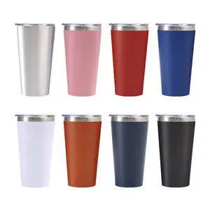 Cốc Ô Tô 20Oz Mới Châu Âu Và Hoa Kỳ Cốc Cách Nhiệt Lạnh Cốc Ô Tô Nhựa Xịt 304 Bằng Thép Không Gỉ