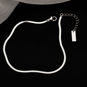 Bracelet de cheville tendance Simple couleur <span class=keywords><strong>argent</strong></span>, Bracelet de plage pour les pieds pour femmes, mode pieds nus, chaîne initiale - Product Image 2