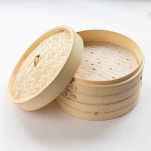 Cesta de Vapor de Bambú de 2 Niveles para Dim Sum y Dumplings, Juego de Utensilios de Cocina, Vaporera de Arroz con Paquete para Cocinar Alimentos - Product Image 5