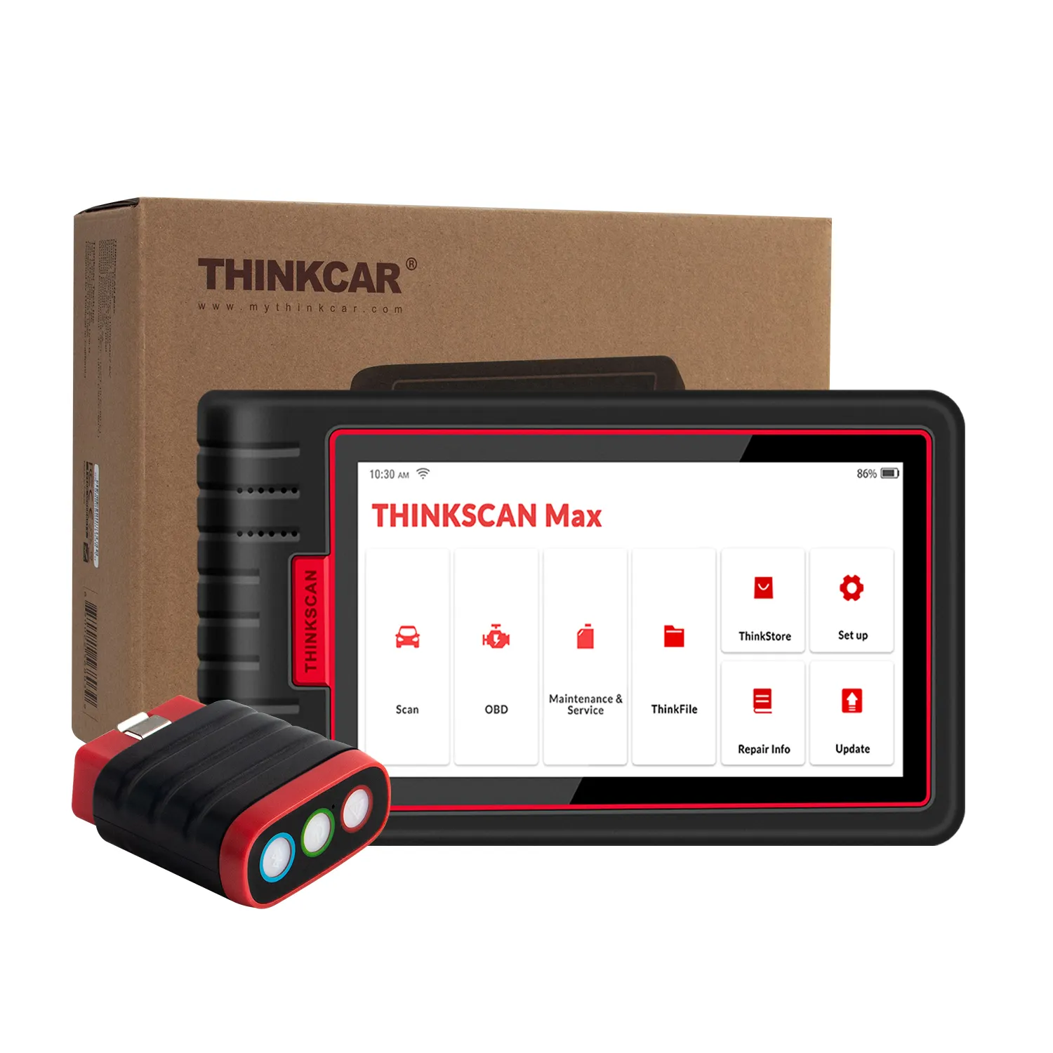 Pemindai Aktif Thinkcar Thinkscan Max OBD2, Pemindai Diagnostik OBD 2 Sistem Lengkap, Pemindai Otomatis Mobil, Pemindai Aktif ECU Coding