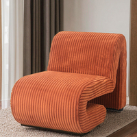 Chaise de canapé en tissu monoplace personnalisée avec rembourrage en éponge pour salle à manger ou salle de bain Chaise de style paresseux