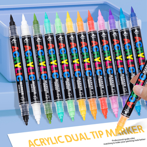 Marcadores de Pintura Acrílica Guangna de 168 Colores, <span class=keywords><strong>Punta</strong></span> Doble, Pincel y <span class=keywords><strong>Punta</strong></span> <span class=keywords><strong>Fina</strong></span>, <span class=keywords><strong>Tinta</strong></span> Líquida Directa para Roca, Madera, Lienzo, Vidrio, Cerámica - Product Image 3