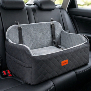 Hunde-Autositz & Katzen-Bett-Höhle für Kleine/Mittlere Hunde Abnehmbarer Bezug Verstellbare Gurte Reisesicherheit - Product Image 1