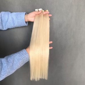 Extensiones de Cabello Humano Virgen Remy 100% Invisibles Ultrafinas Sin Costuras Hechas a Mano en China con Cinta Adhesiva de Doble Cara 613 de 28 Pulgadas y 100 g - Product Image 5