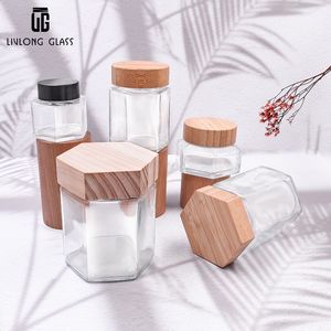 LLG Conception Personnalisée Forme de Luxe Pure Fleur Miel Emballage Bouteille Bocaux En Verre Unique Avec Couvercles En Métal Ou En Bois - Product Image 2