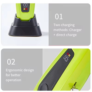 YC-545 YACHEN Vente en gros Tondeuse à cheveux professionnelle à grande vitesse Tondeuse à cheveux LCD à moteur sans balai pour barbier Tondeuse à cheveux