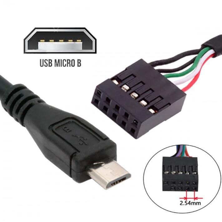 Cavo USB 2.0 Da Micro 5Pin A Intestazione Scheda Madre 9/10 Pin &ndash; 0,5 Metri