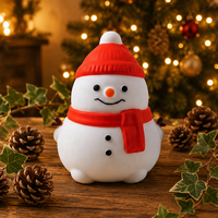 Jouet anti-stress géant bonhomme de neige de Noël 15,5 cm, jouet à presser à rebond lent, jouet tactile pour soulager l'anxiété, pour filles