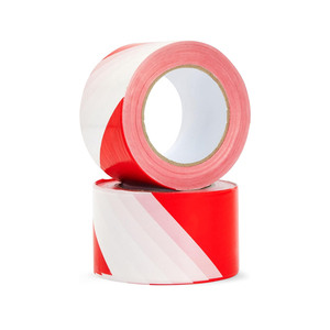 Eonbon Đỏ/Trắng CAUTION <span class=keywords><strong>Tape</strong></span> 70mm x <span class=keywords><strong>50m</strong></span> rào cản băng đỏ trắng không dính cảnh báo Băng - Product Image 3