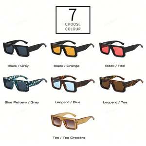 Gafas de Sol Punk Vintage 2025 con Logotipo Personalizado, Montura Grande, UV400, Parte Superior Cuadrada y Plana, para Hombre y Mujer - Product Image 4