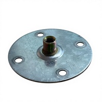 Plaque de fixation ronde en métal pour meubles avec vis et écrou pour pieds de canapé, table, armoire, lit et accessoires
