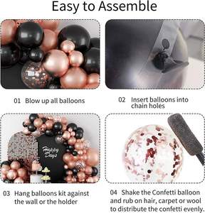 Set de Arco y Guirnalda de Globos Dorados para Decoración de Fiestas, Cumpleaños, Bodas y Navidad - Product Image 2