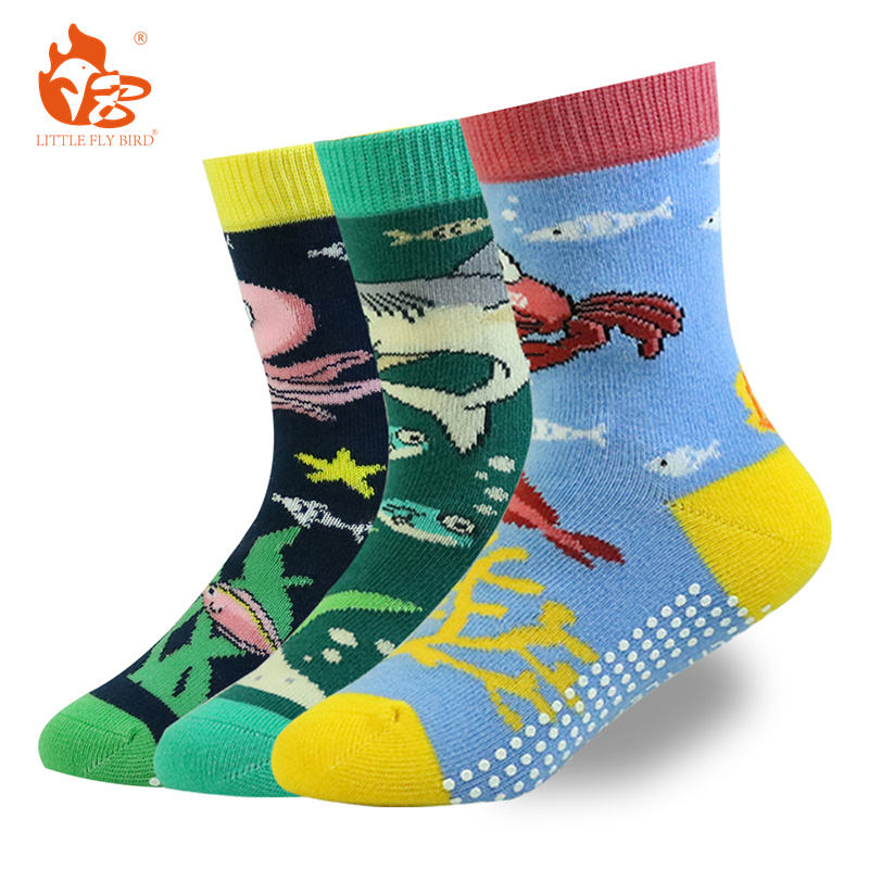 Little Fly Bird High Quality New Style Custom logo Cotton Socks Boys and Girls Socks for Kids Spring and Autumn Baby Socks