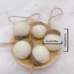 <span class=keywords><strong>Boule</strong></span> en feutre <span class=keywords><strong>de</strong></span> laine faite à la main avec cordon, décoration <span class=keywords><strong>de</strong></span> sapin <span class=keywords><strong>de</strong></span> Noël, pendentif coloré en feutre en forme <span class=keywords><strong>de</strong></span> pomme <span class=keywords><strong>de</strong></span> <span class=keywords><strong>pin</strong></span> - Product Image 3