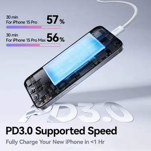 Câble <span class=keywords><strong>USB</strong></span> C <span class=keywords><strong>Baseus</strong></span> 100W pour <span class=keywords><strong>iPhone</strong></span> 16 15 Plus Pro Max Type C Câble pour Macbook Pro ipad PD Chargeur rapide Cordon Type-C Câble - Product Image 6