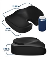 Coussin de siège en mousse à mémoire de forme tissée en gel, forme en U, recommandé par les médecins, orthopédique, soulagement de la sciatique et du coccyx, housse amovible, pour bureau et voiture