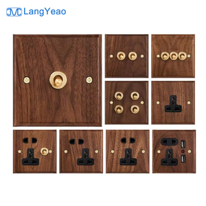 Interruttori a Levetta Vintage LangYeao in Legno Massiccio, Stile Retrò Universale 220v con Presa USB EU UK 13A - Product Image 1