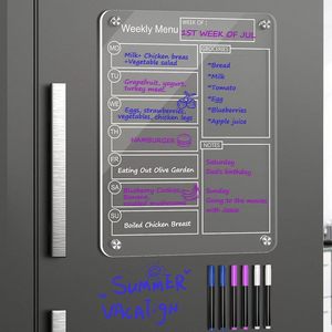 Wholesale Custom Logo Magnetic Weekly Calendar Planner Acrylic Dry Erase Magnet Board for Refrigerator