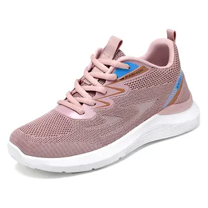 G-N90 kadın rahat dantel-up Mesh Sneakers nefes anti-kaygan ilkbahar/sonbahar koşu ayakkabıları peluş astar ile yürüyüş için