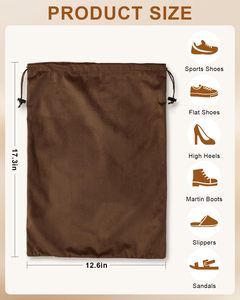 Large Xmas Storage Drawstring <b>Christmas</b> Candy Gift Bag Sublimation Blank Velvet Santa Sack - Product Image 3