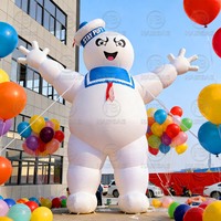 Homme guimauve gonflable géant Ghostbusters, personnage de dessin animé gonflable Ghostbusters, décoration publicitaire gonflable