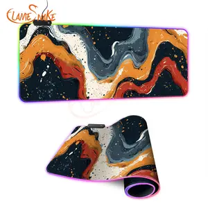 FLAME SNAKE Aesthetic Series Line Design RGB Gaming Mouse Pad , LED Light Mouse Pad XL Size , 800x300mm Mousepad
