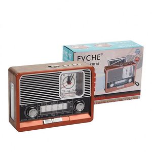 Prezzo di fabbrica Internet Radio solare/USB ricaricabile in plastica retrò orologio con torcia elettrica altoparlante USB/TF Card MP3 - Product Image 1