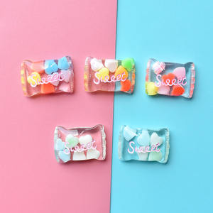 Nouvelles boucles d'oreilles en résine colorées et mignonnes en forme de bonbons, accessoires DIY pour coques de téléphone portable - Product Image 3