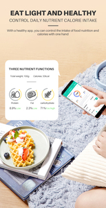 Timbangan Makanan Digital Pintar Bluetooth untuk Nutrisi, Timbangan Dapur Elektronik dengan Aplikasi - Product Image 6