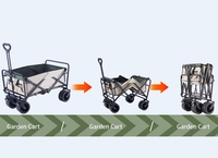 Chariot de plage robuste à grande capacité, chariot utilitaire pliable, chariot d'extérieur, chariot portable pour le jardin, le camping, les courses