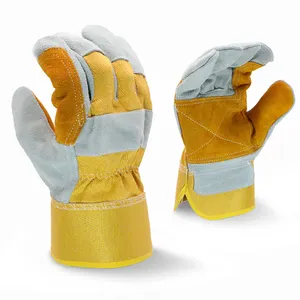 ENTE SAFETY High Quality Safety Pig Leather Gloves Leather Work Gloves Men Suncend Leather Work Gloves Made In China